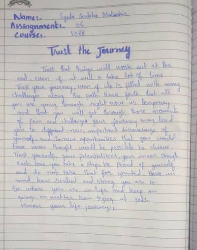 Handwritten Assignments