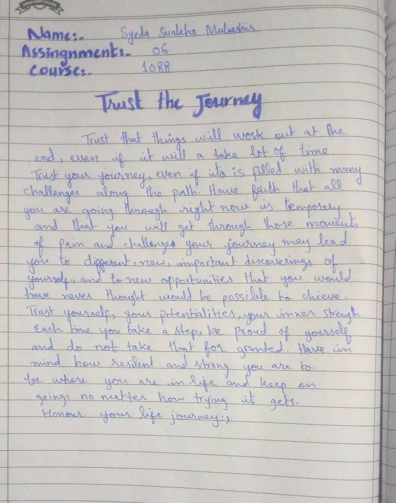 Handwritten Assignments 0
