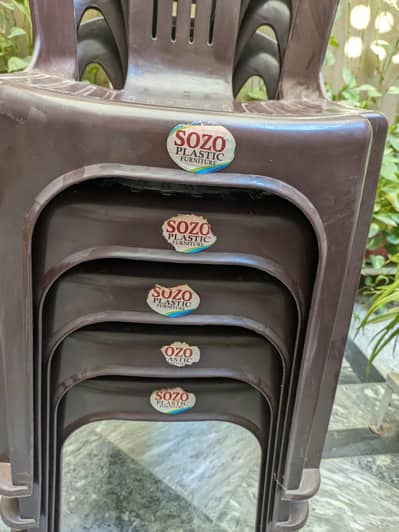 new durable brown 5 chair,