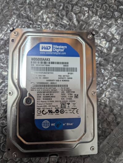 western digital hard disk 500gb for pc