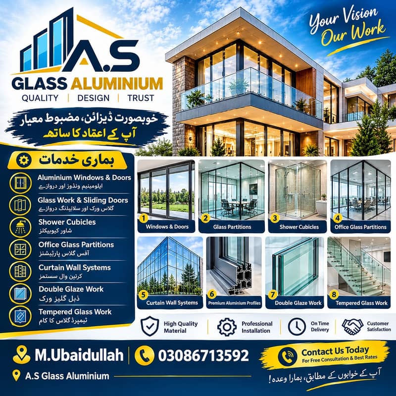 Aluminium & Glass Windows & Doors , Glass balcony , Glass Railing ...