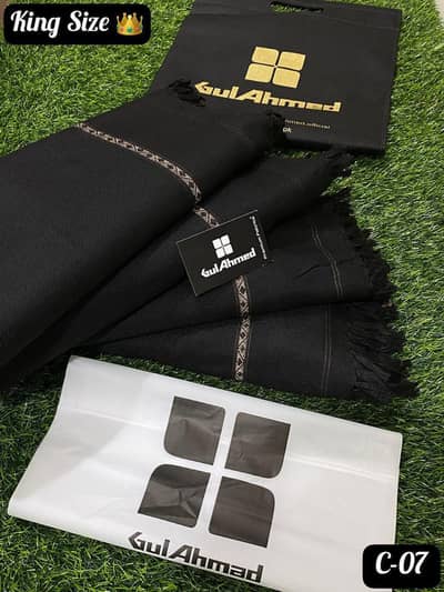 Black wool showl Gul Ahmed