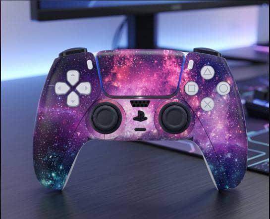 1 PCS Galaxy Print Game Controller Protective Skin Sticker Wrap R6233