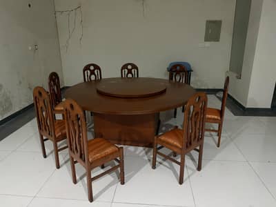 dining table brand new 8 chair and big table stone wood