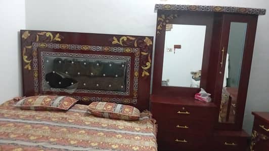King Size Bed Set with Dressing Table & 2 Side Tables