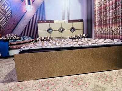 New Style Double Bed with 2 Side Tables