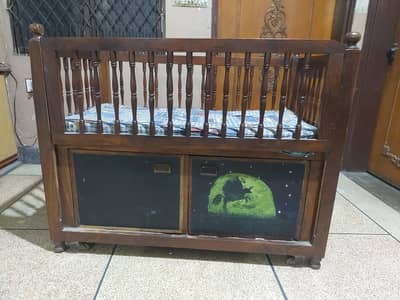 Wooden Baby Cot for Sale – Good Condition