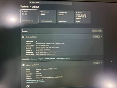 Lenovo T470s I7 Touch screen