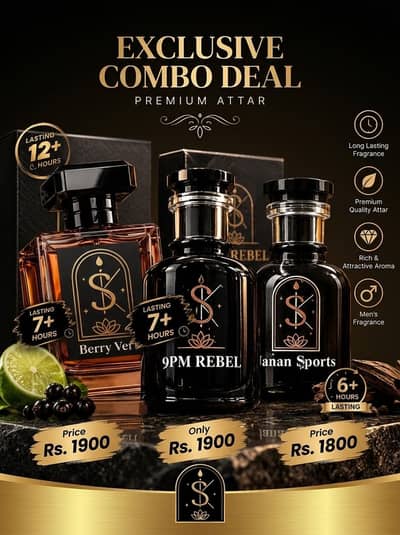 **Premium Attar Collection – 3 Exclusive Fragrances | 30ml Each**