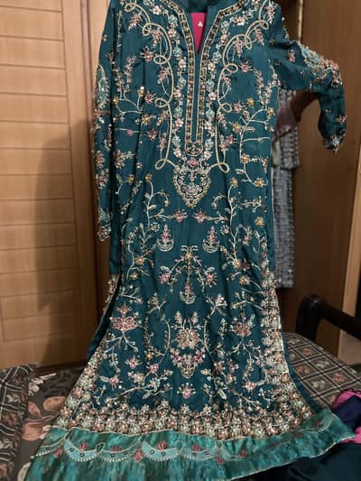 3 pcs raw silk formal dress