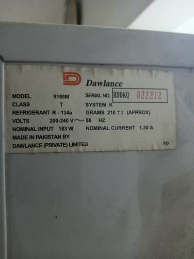 Dawlance Refrigerator for Sale