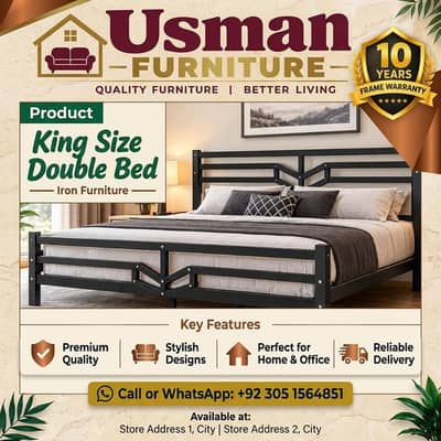 Bed Set//Double Bed//Single Bed// Iron Bed//Steel Bed/ 03051564851