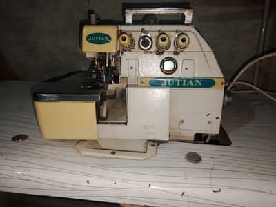 JUTIAN Industrial Overlock Sewing Machine with Table