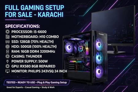 FULL GAMING SETUP FOR SALE