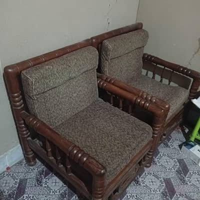 wooden sofa