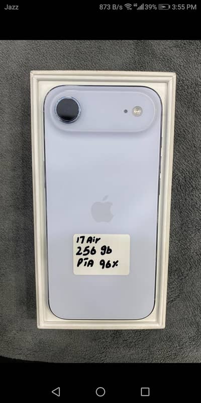 Apple iPhone 17 Air 256 gb Official pta Mint condition 96 health