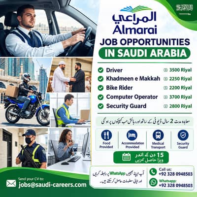 Accountant Job/ Bike Rider job/ Packing Job/ pharmacy job / Saudia job