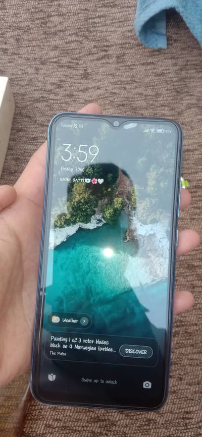 Redmi 10A 4GB/64GB sky blue -Box + Charger 10/10