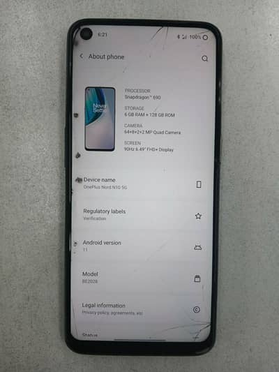 One Plus Nord N10 5g