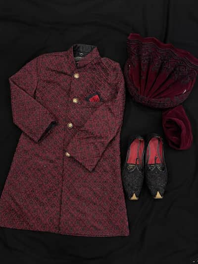 sharwani , kula and khussa.