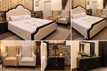 Room furniture ( bed, side table,dressing, cupboard)