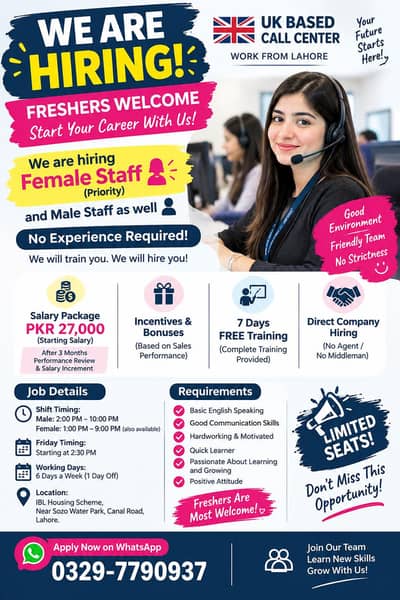 Call center job for freshers