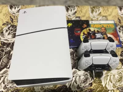 PS5 Slim 2 Controllers And 3 Games
