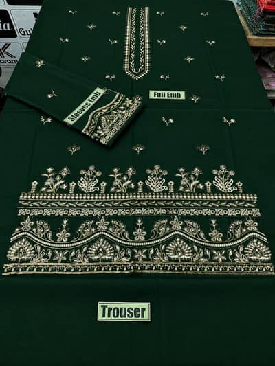 no 1 Quality 2pc Dhanak embroidery