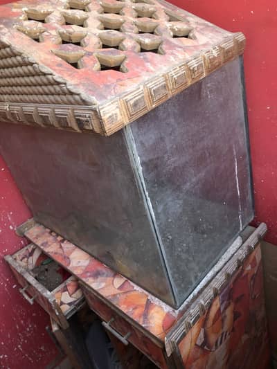 Fish Aquarium with wooden cabinet- urgent sale