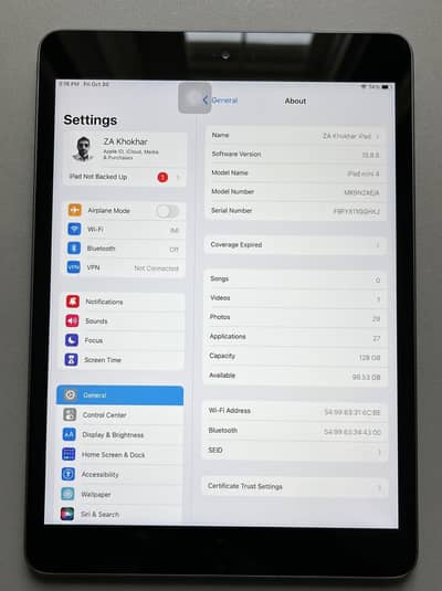 ​Apple iPad Mini 4 128GB Wifi Space Grey Neat Condition