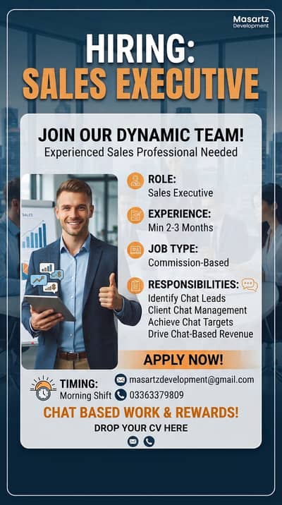 Urgent Hiring: Chat-Based Sales Executive (Morning Shift)
