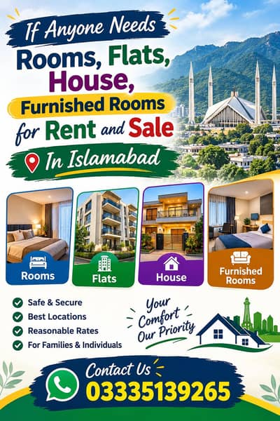 Room and Houses for rent and sale