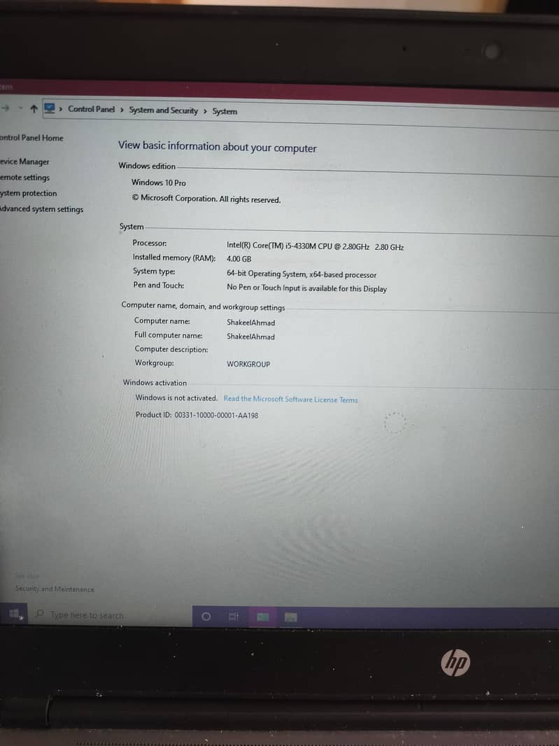 Hp Laptop 0