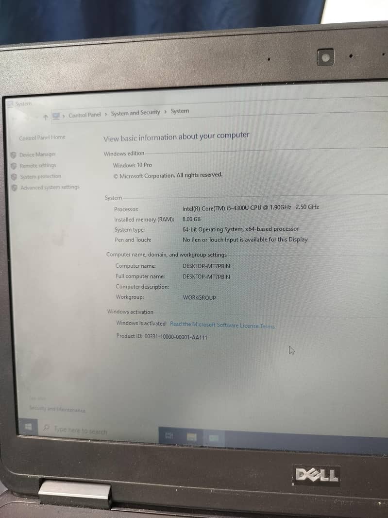 Dell laptop 3