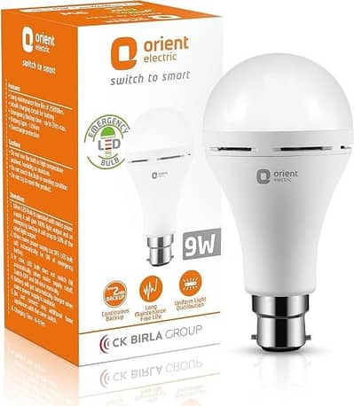Rechargeable Emergency LED Bulb - 6 Hours Backup - Auto On