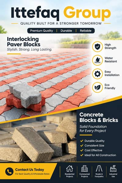 Pavers / Tuff Tiles / Kerb Blocks / Block / 60mm / Solid Blocks / 80m