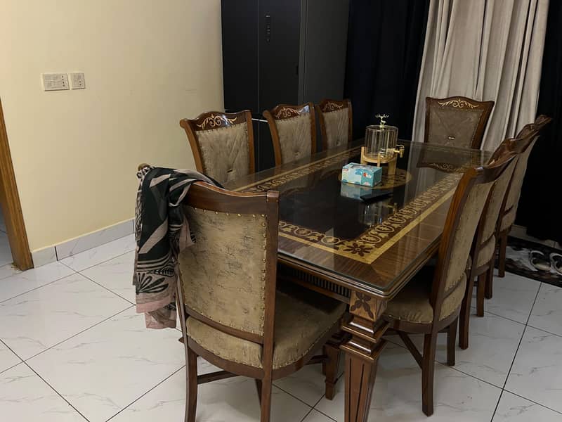 Dining table with Eight chairs 0