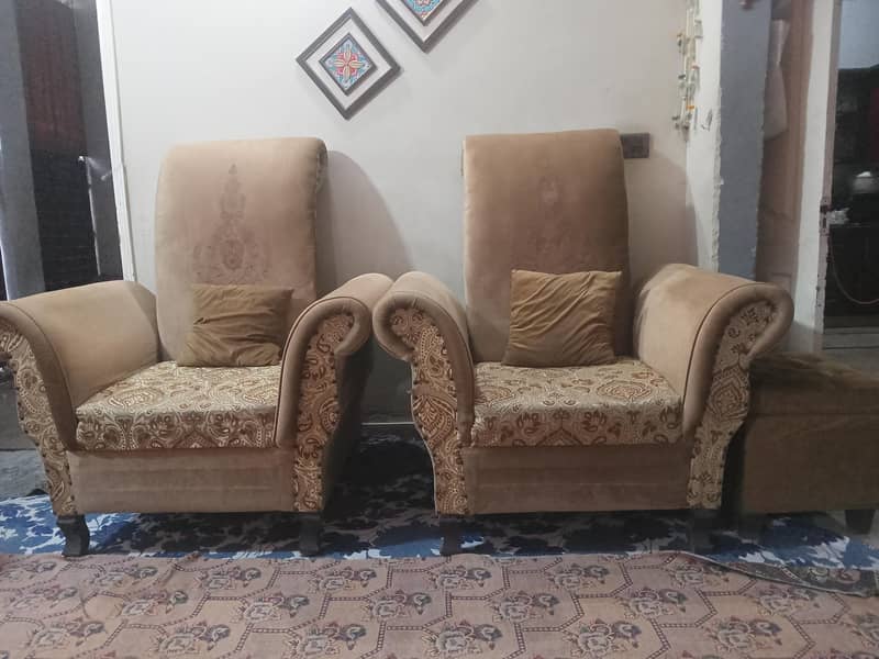 2 single sofas Golden Brown Color 0