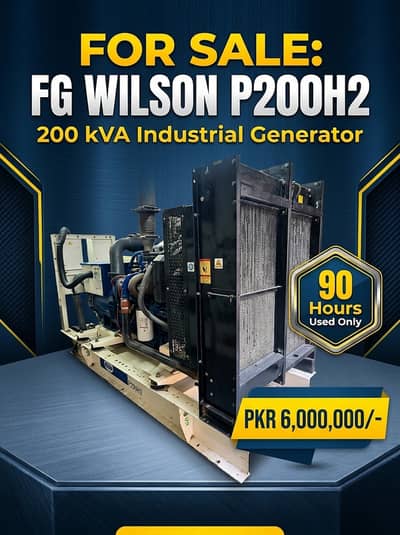 FG Wilson P200H2 Industrial Generator 200 kVA | Only 90 Hours Used
