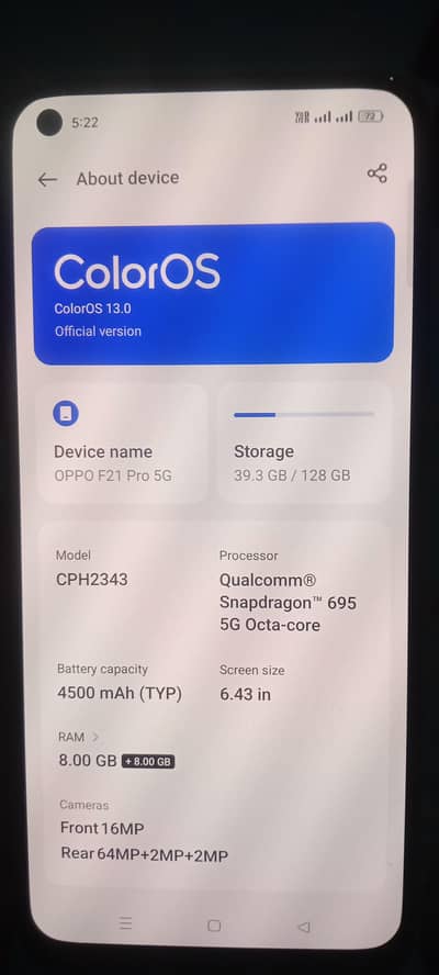 OPPO F21 Pro 5g WhatsApp 03246642322