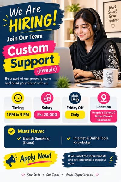 customer support Females staff