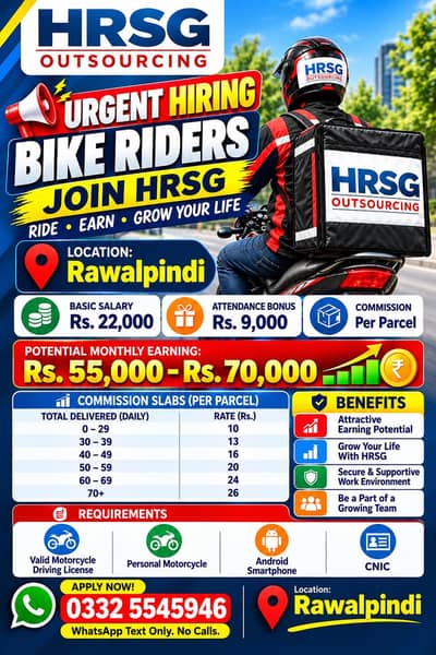 delivery rider required
