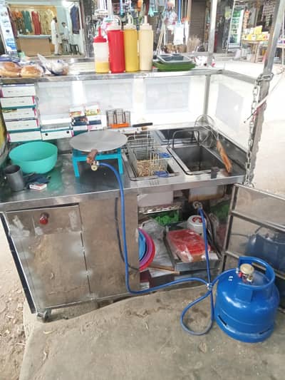 Burger and Fries Steel Stall For Sale