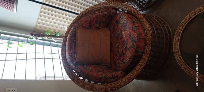 came sofa set for sale