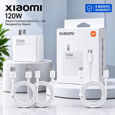 Xiaomi 120W EU Plug QC3.0 Fast Quick Wall Charger with Cable