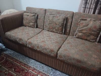 5-Seater Sofa Set (3+1+1) – Heavy Solid Wood Frame