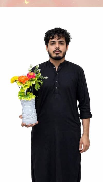 Handmade Bottle Vase With Artificial Flowers - 12 Colors - 1500 Rs