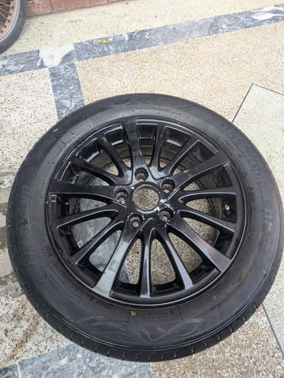 16inch alloy rims 5x114.3 black 4pcs