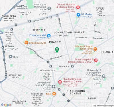1 kanal plot for rent in johar town phase 2 block q near emporium mall, expo center