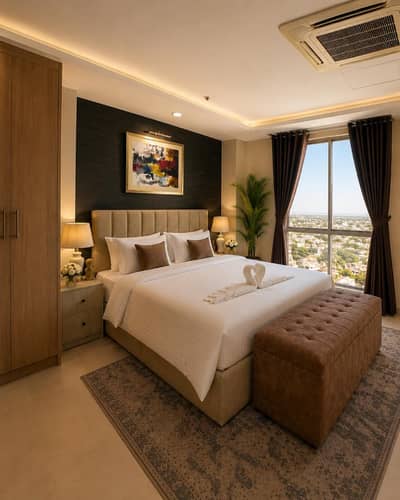 Luxury Studio Apartment Gold Crest DHA on Per Day Rent